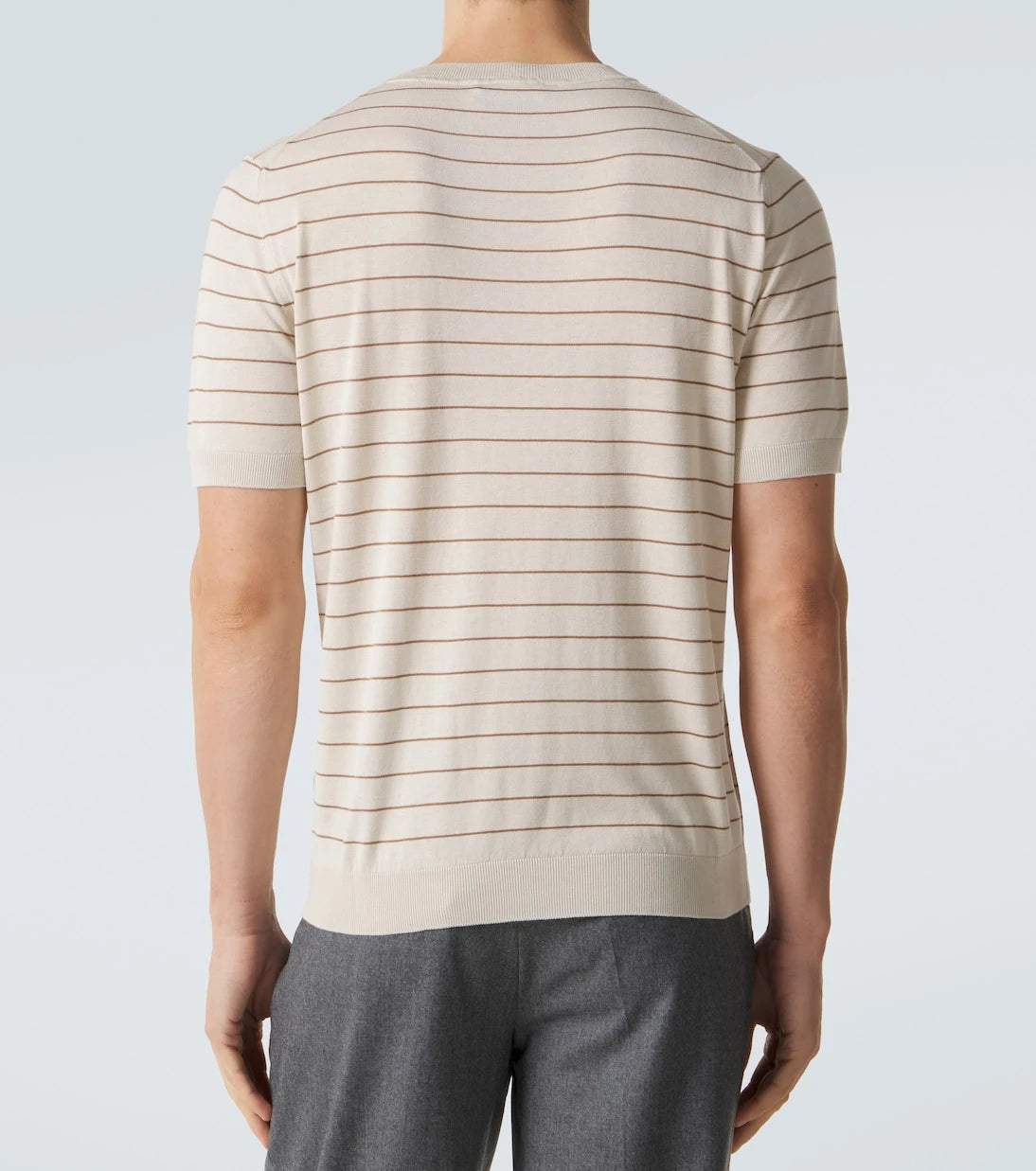 Lardini - Striped silk T-shirt