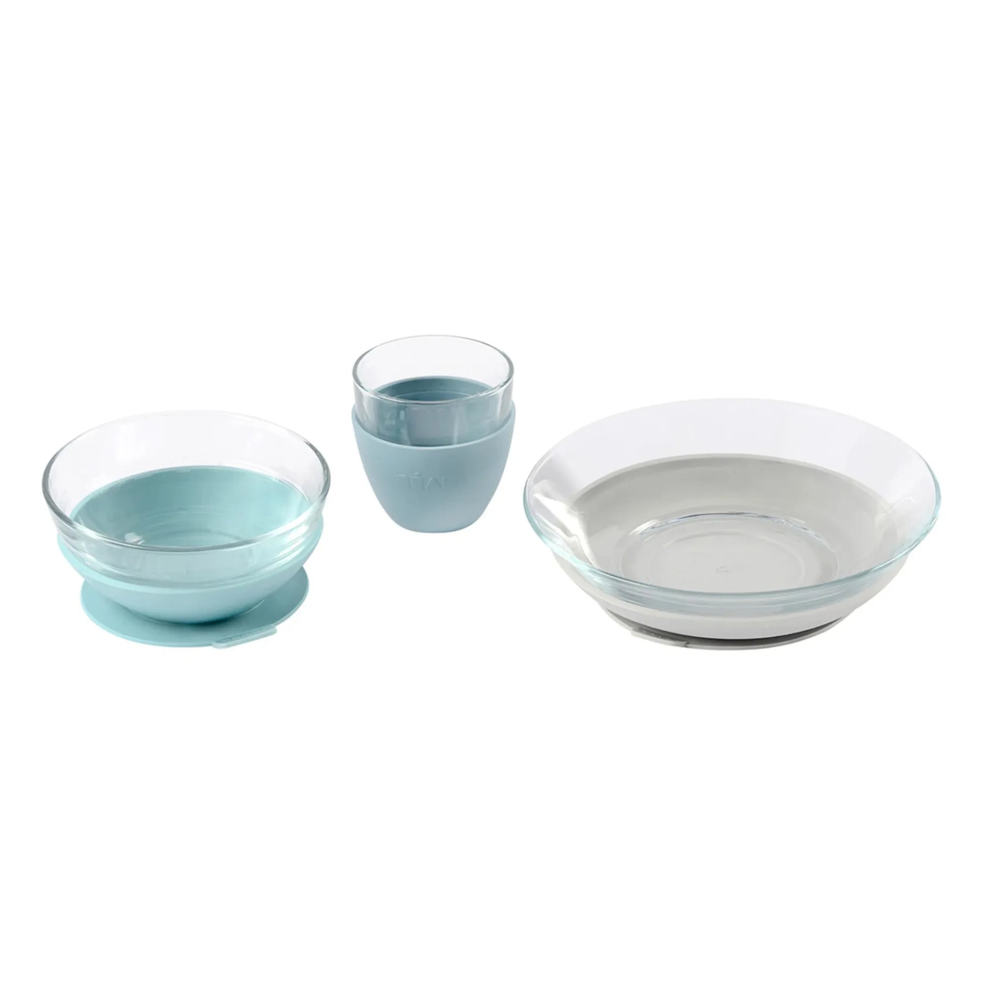 Béaba - 3-Piece Glass Meal Set  | Blue