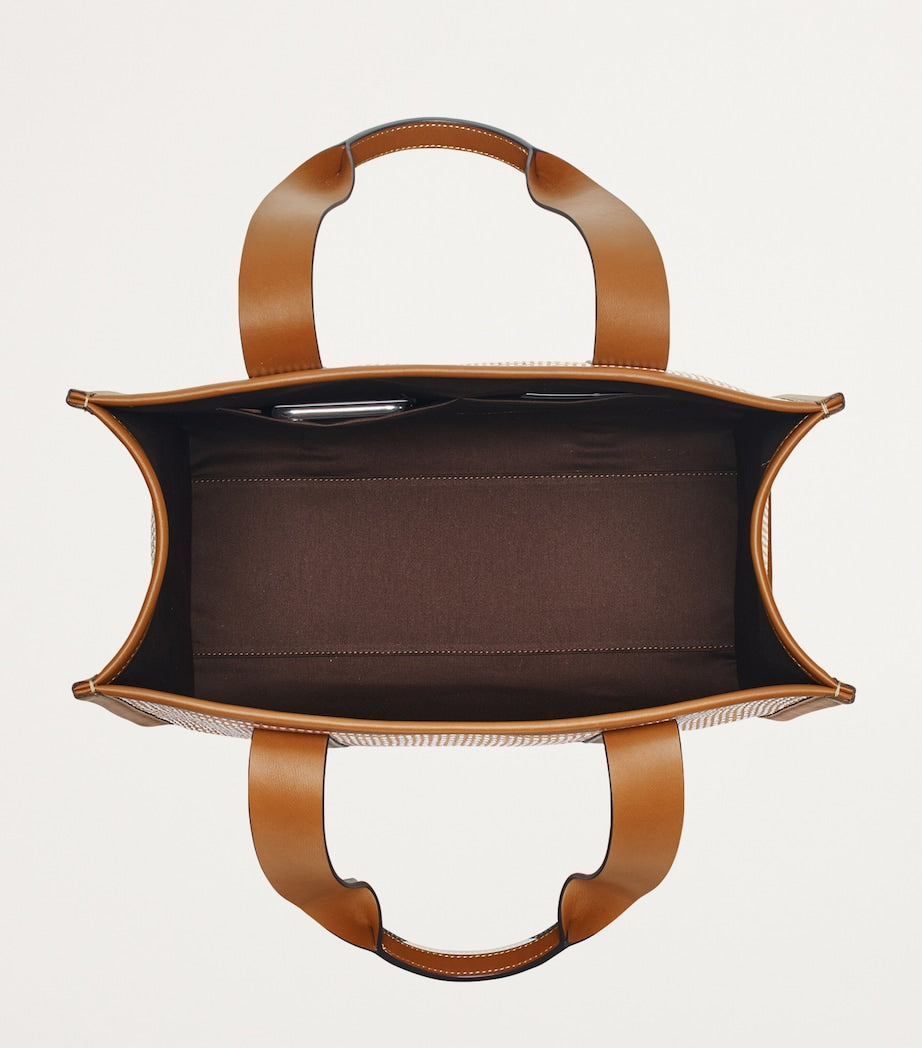 Aspinal Of London Neutral Small Raffia Henley Tote Bag