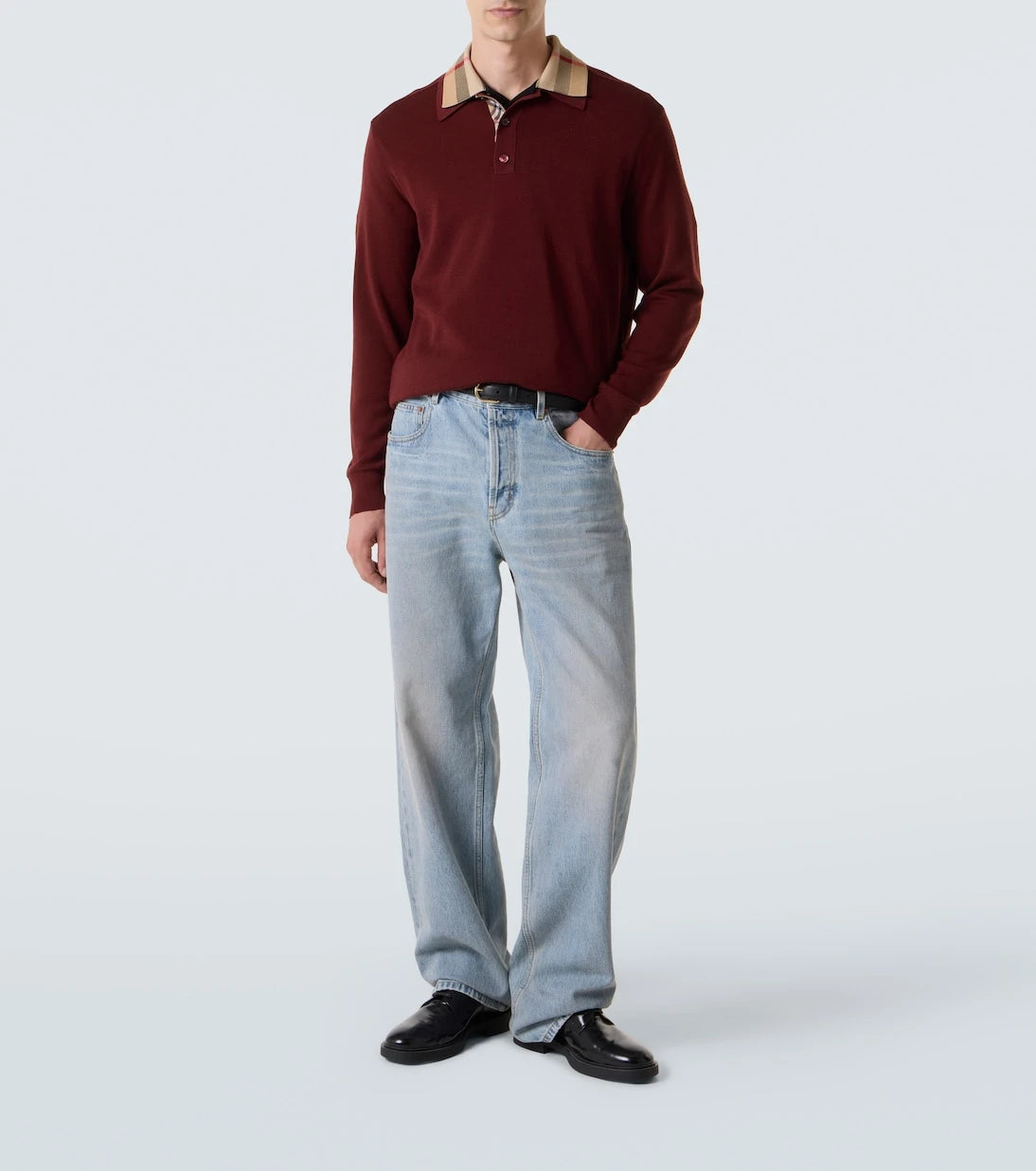 Burberry - Wool polo sweater
