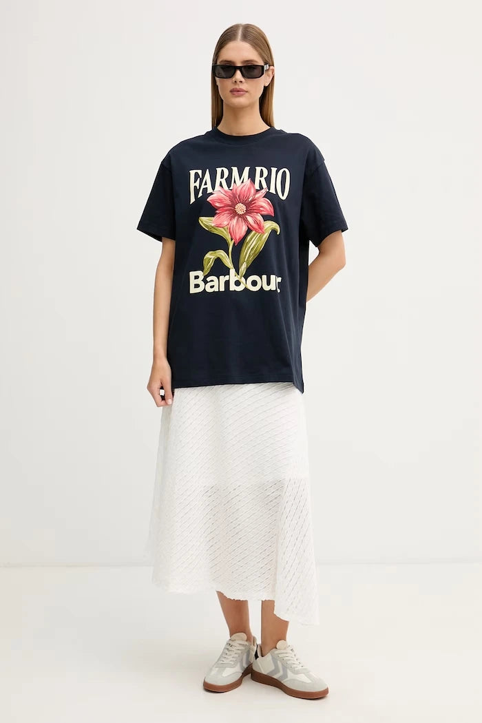 Barbour тениска дамска от памук x Farm Rio