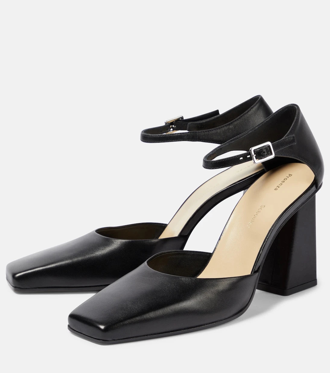 Proenza Schouler - حذاء بكعب عالٍ من جلد كواد