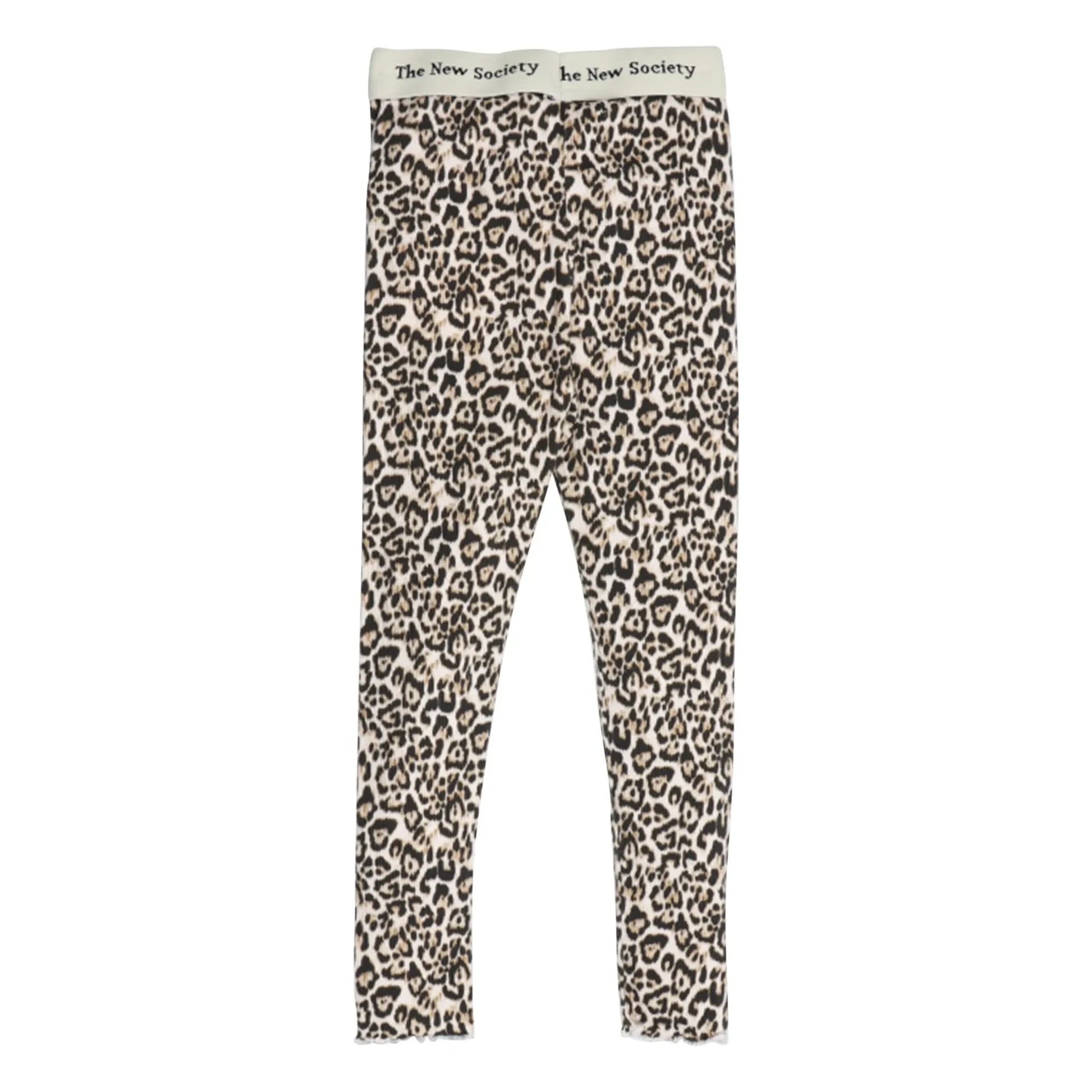 the new society - Leopard Rib Legging | Beige
