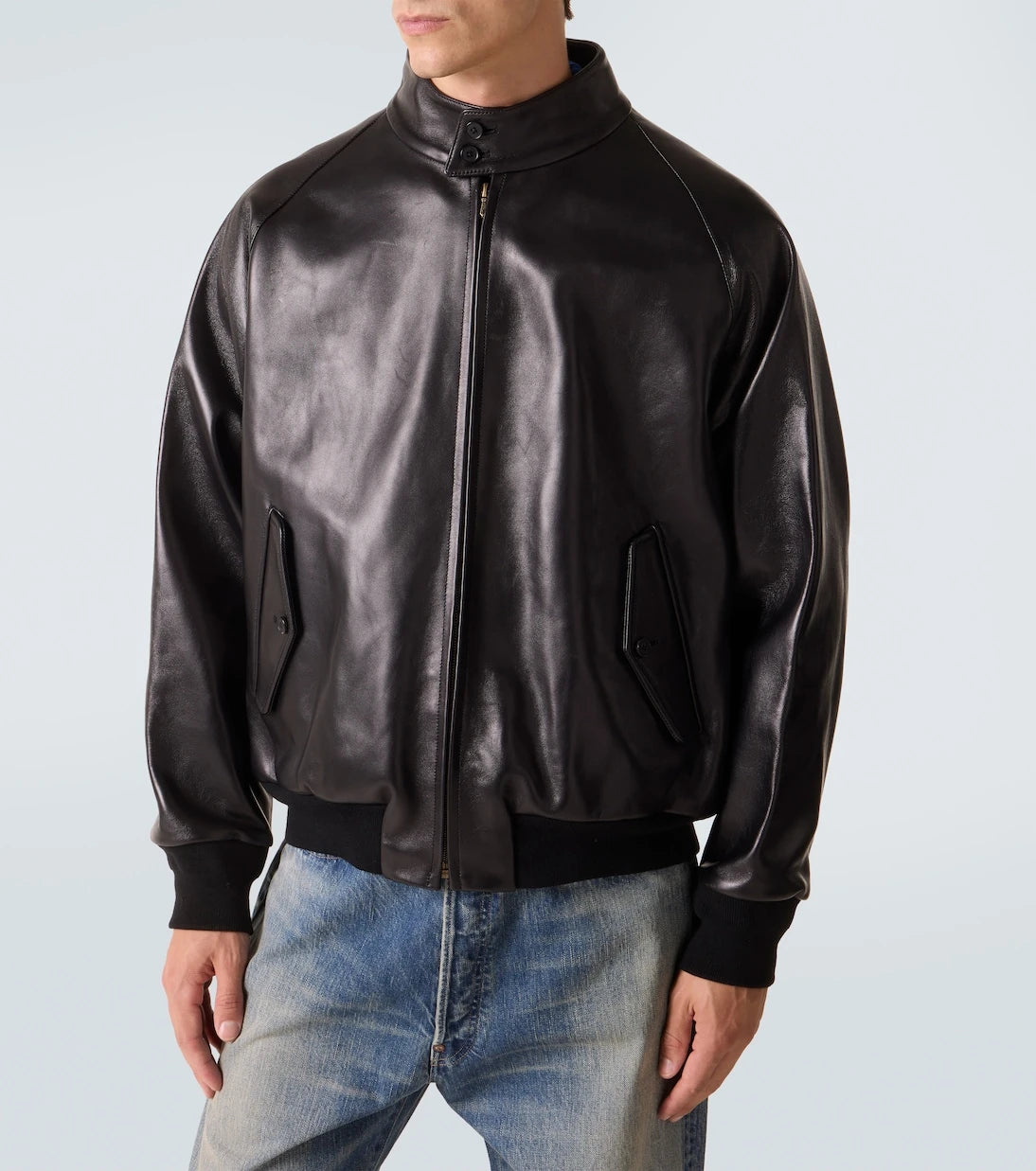 A.Presse - Leather bomber jacket