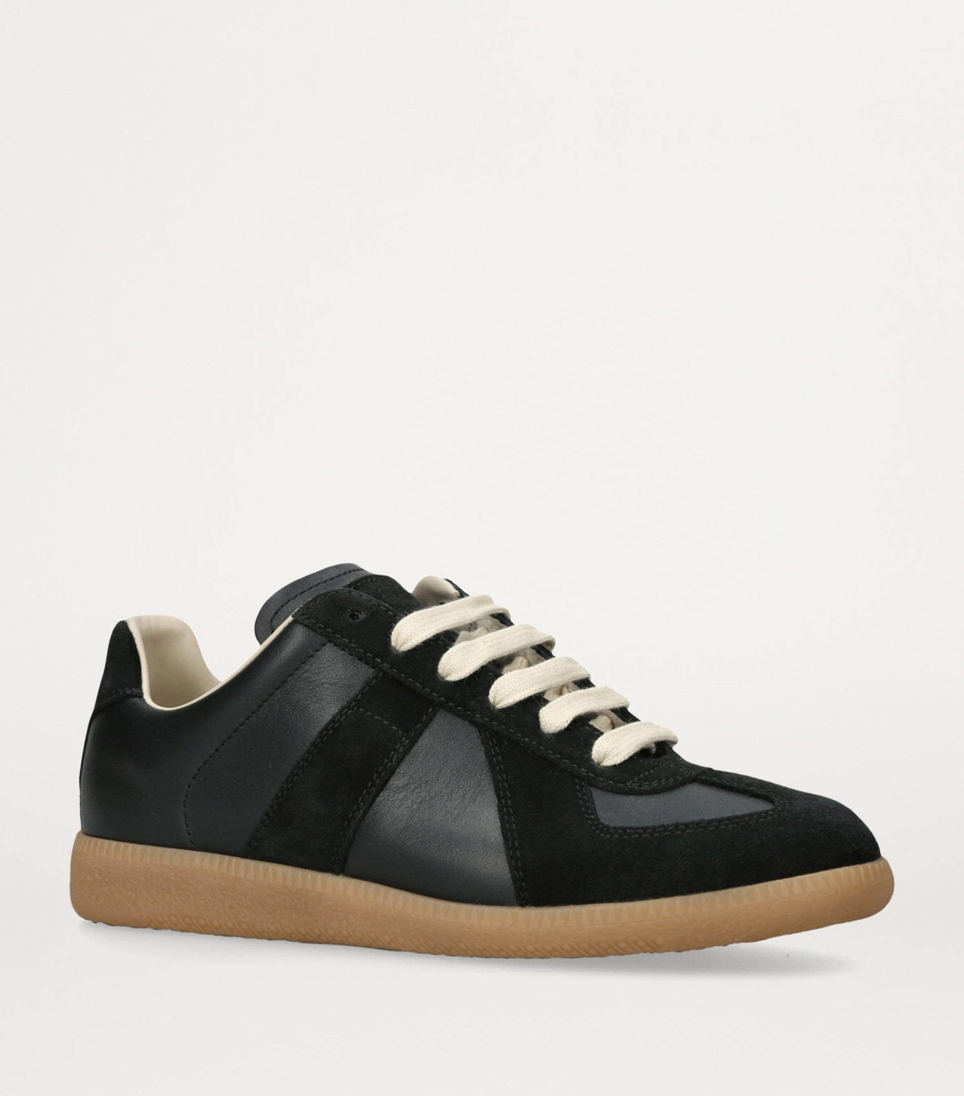 Maison Margiela Black Leather Replica Sneakers