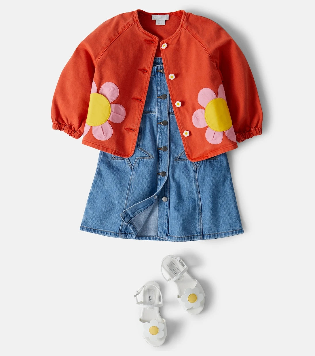 Stella McCartney Kids - Embroidered denim dress