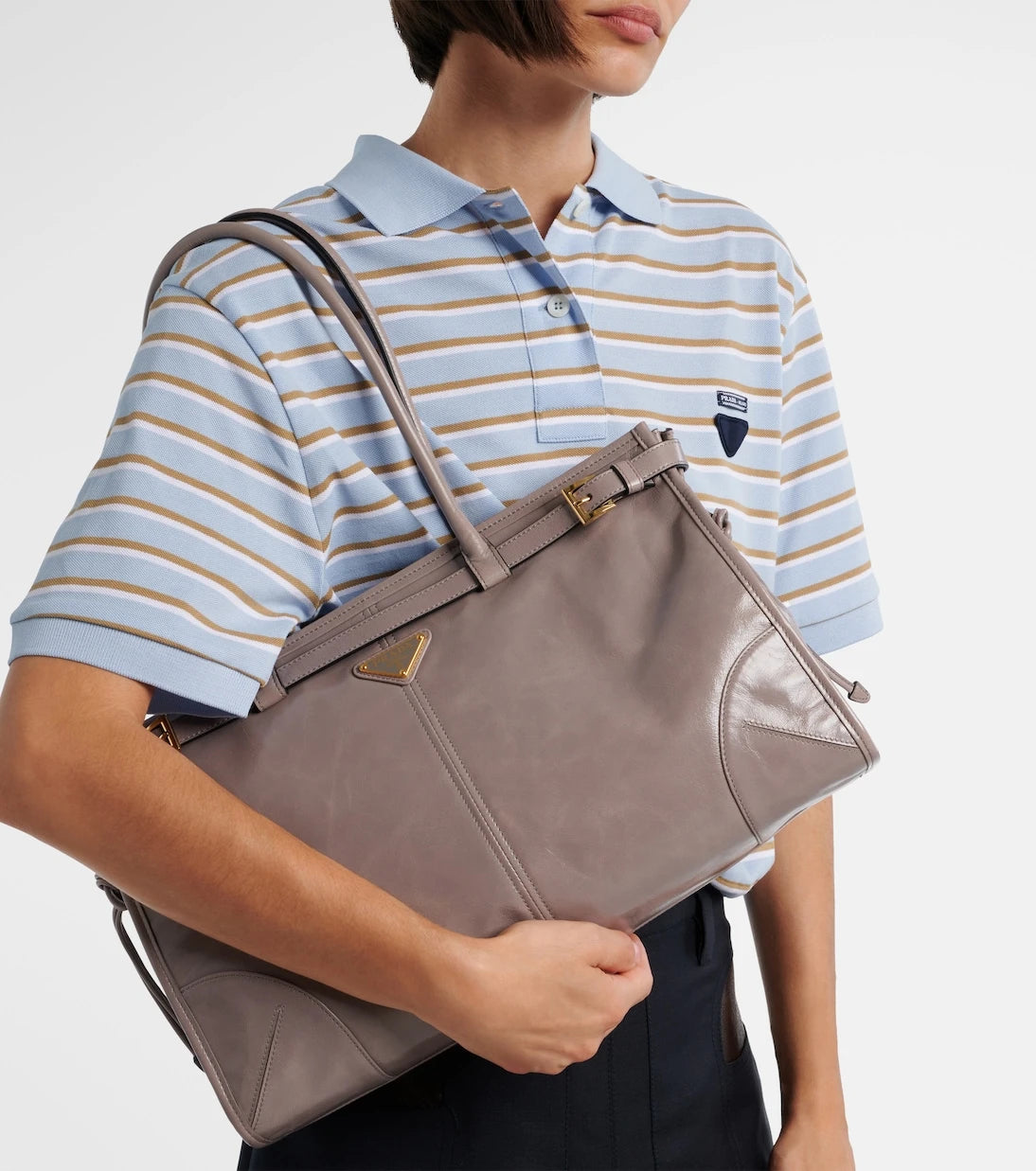 Prada - Prada Bonnie Large leather shoulder bag