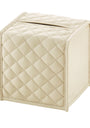 Quilted Leather Tissue Box