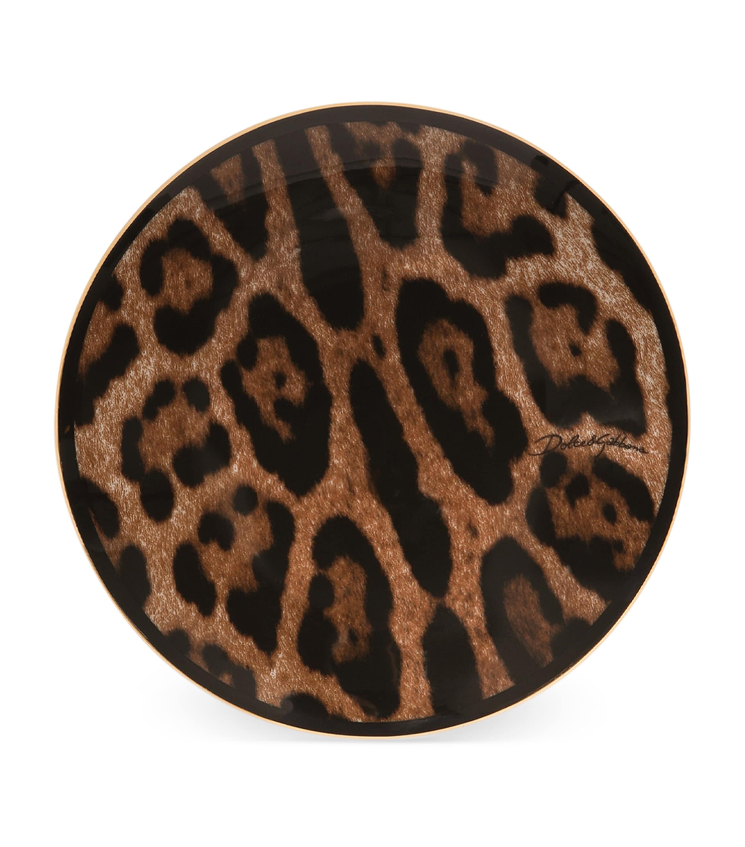 Dolce & Gabbana Casa Porcelain Leopardo Trinket Box