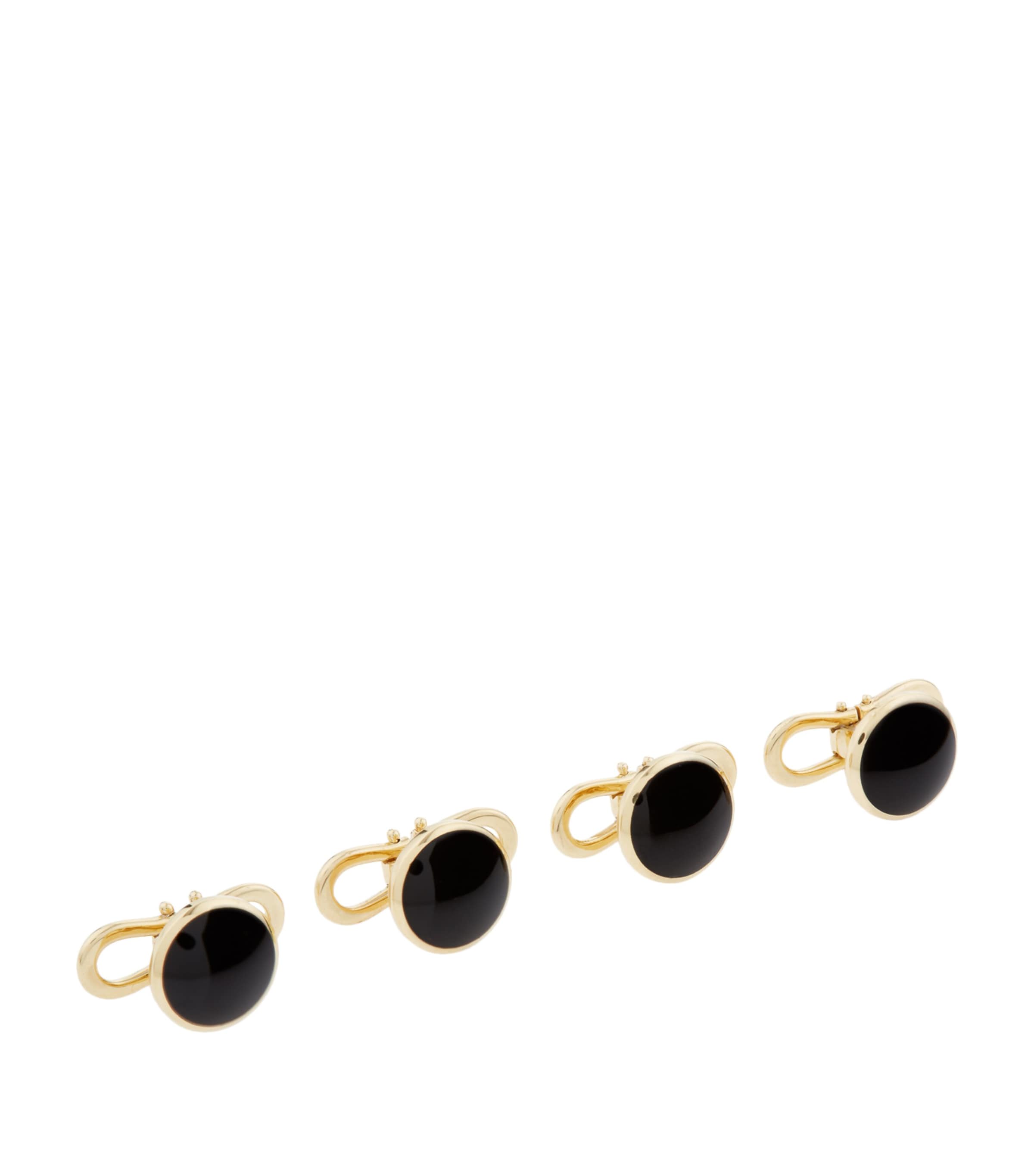 Yellow Gold and Onyx Cufflinks