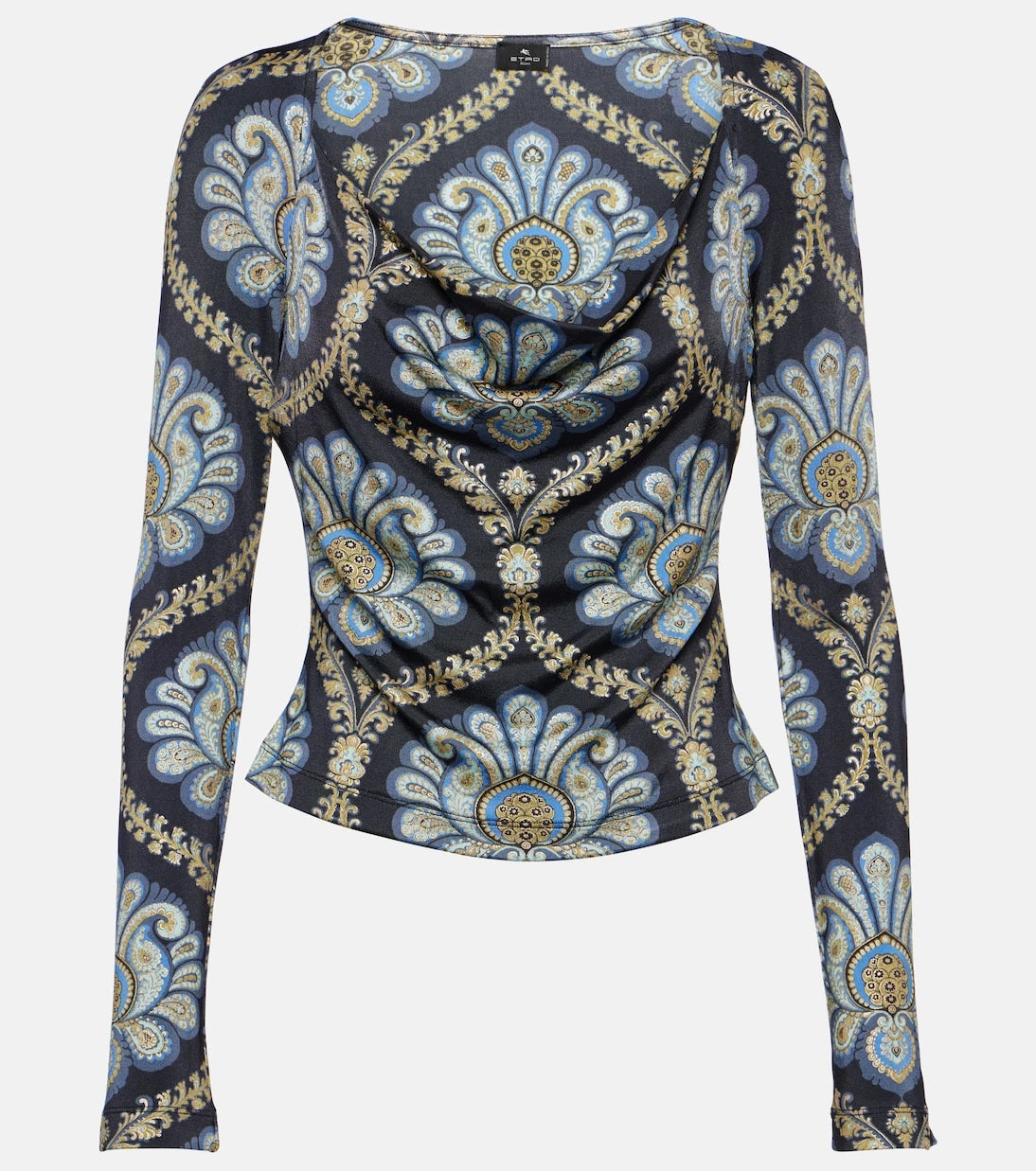 Etro - Scoop-neck paisley jersey top