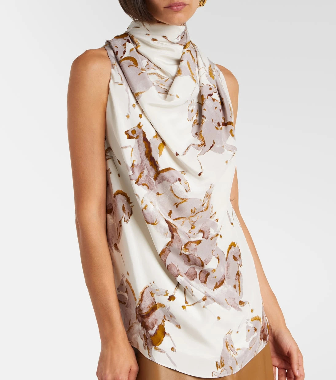 Altuzarra - Sleary draped silk top