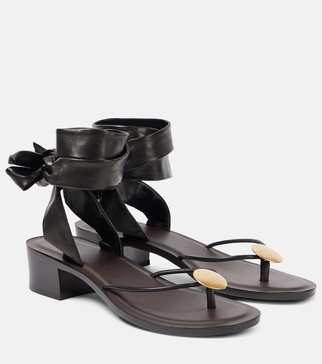 The Row - Cord leather thong sandals