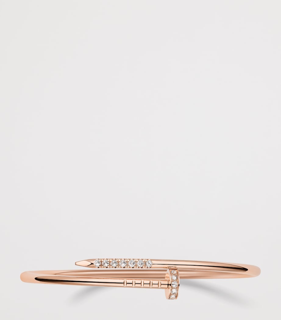 Small Rose Gold and Diamond Juste Un Clou Bracelet