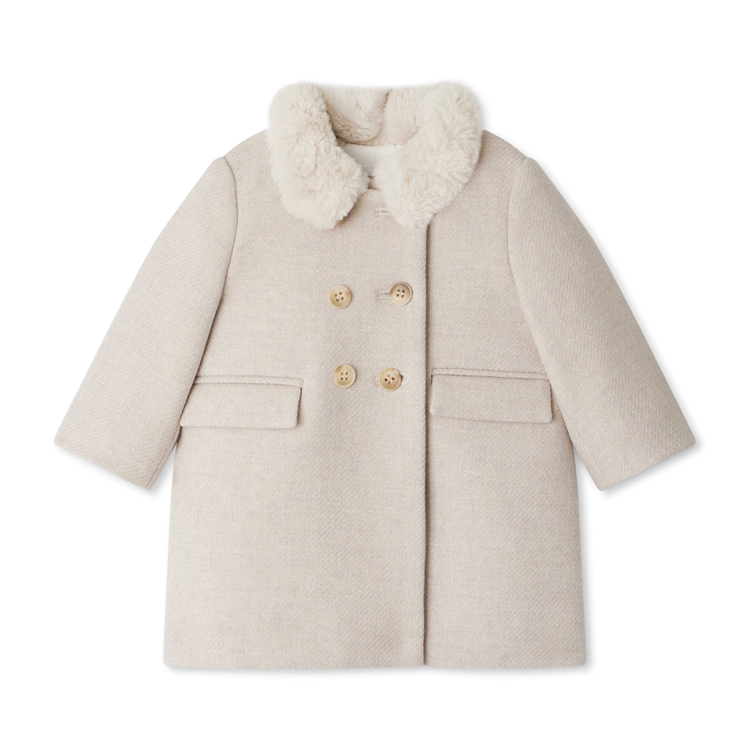 Wool-Blend Moka Coat (2-3 Years)