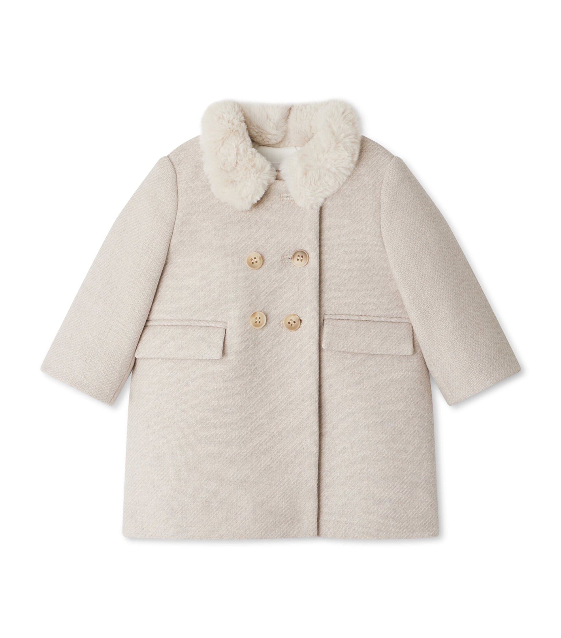 Wool-Blend Moka Coat (2-3 Years)