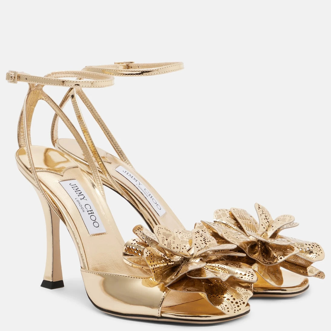 Jimmy Choo - Mimmi mirrored leather sandals