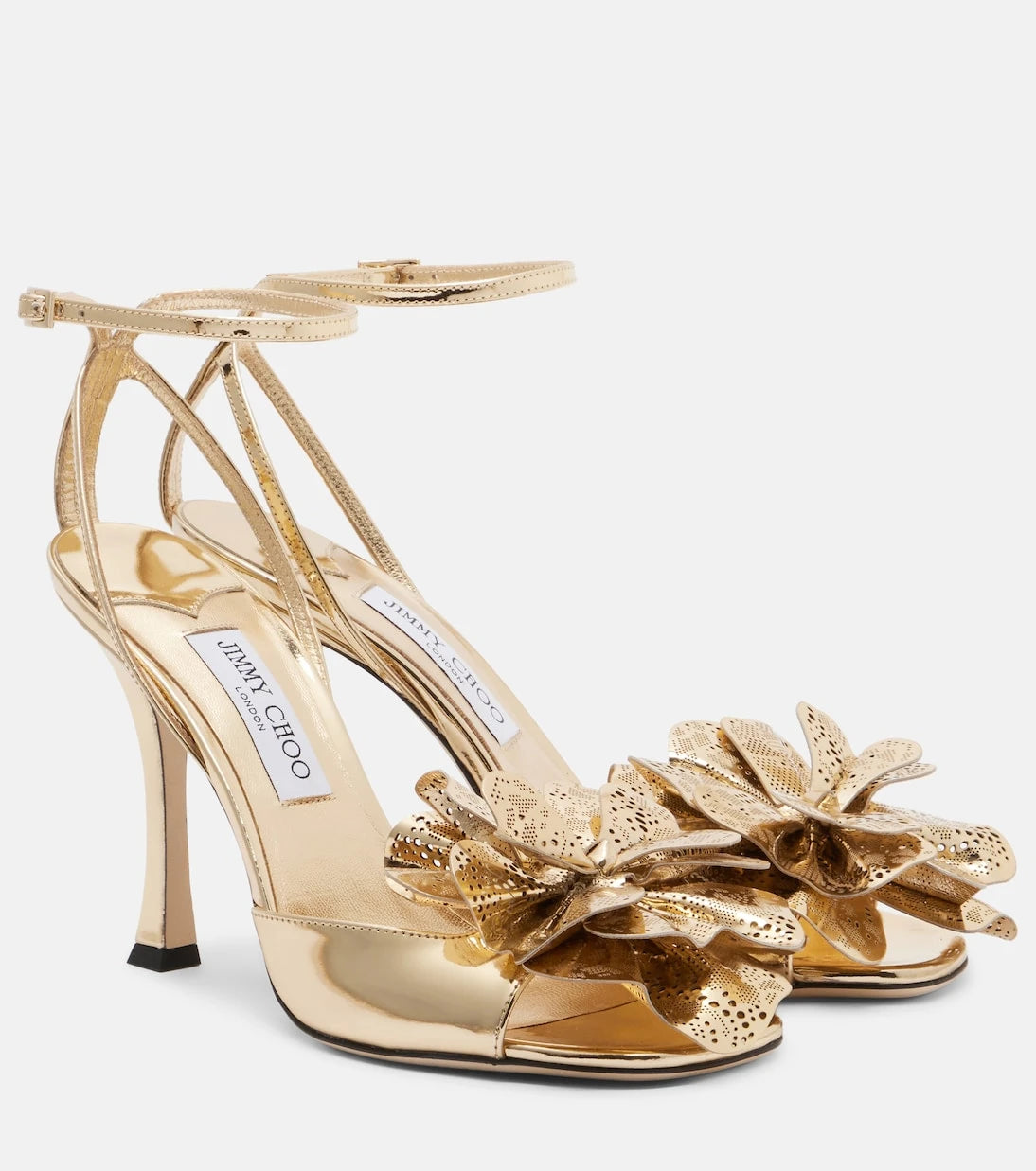 Jimmy Choo - Mimmi mirrored leather sandals