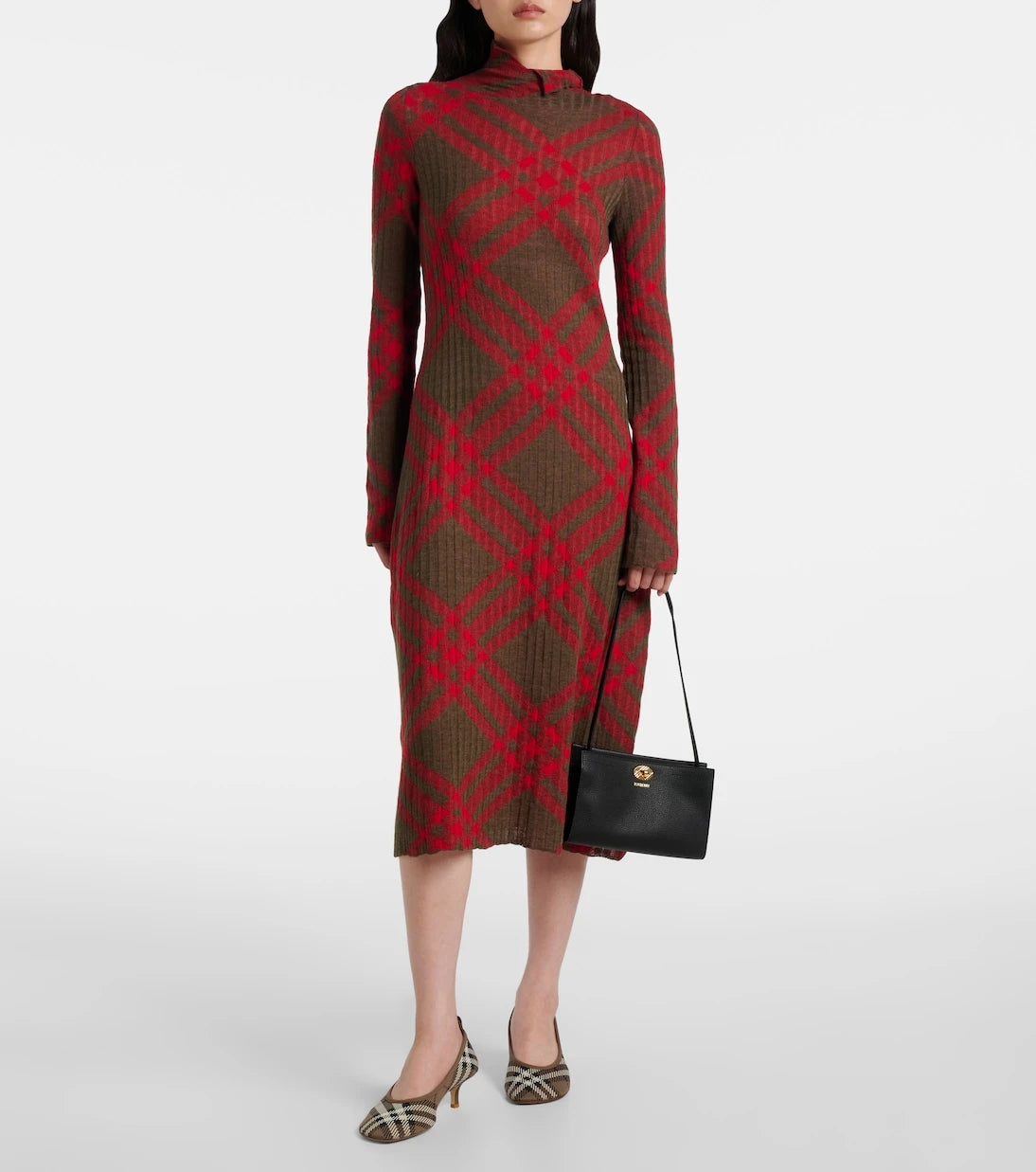 Burberry - حقيبة كروس بودي صغيرة من الجلد