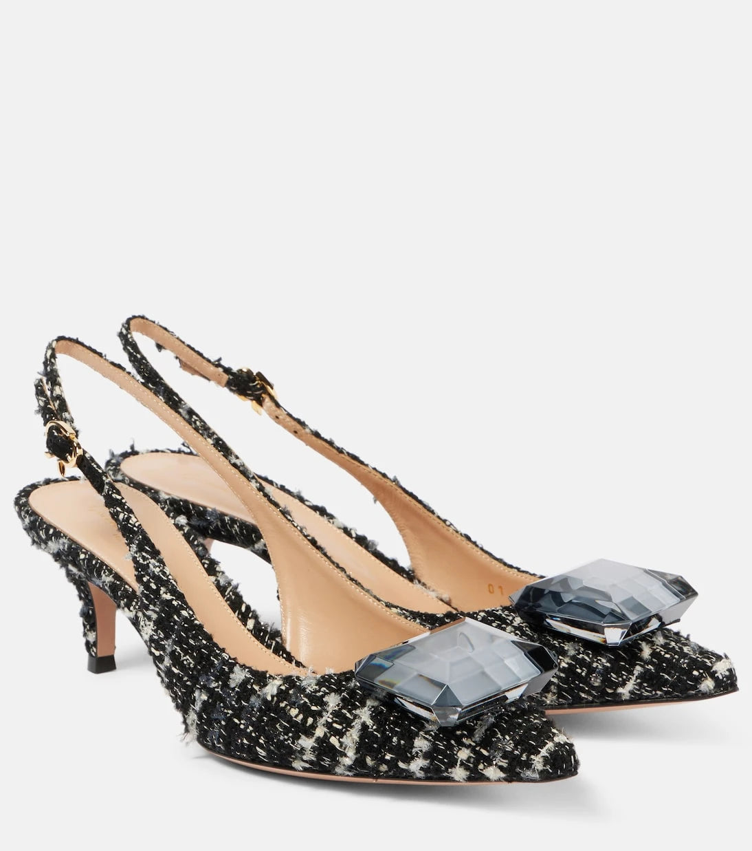 Gianvito Rossi - Jaipur 55 bouclé slingback pumps