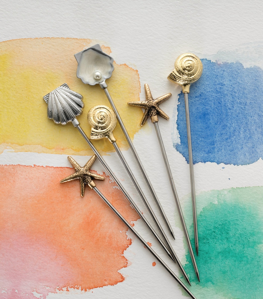 Joanna Buchanan Shell Cocktail Picks (Set of 6)