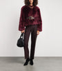Shearling Natasha Jacket CRANBERRY