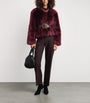 Simkhai Red Shearling Natasha Jacket