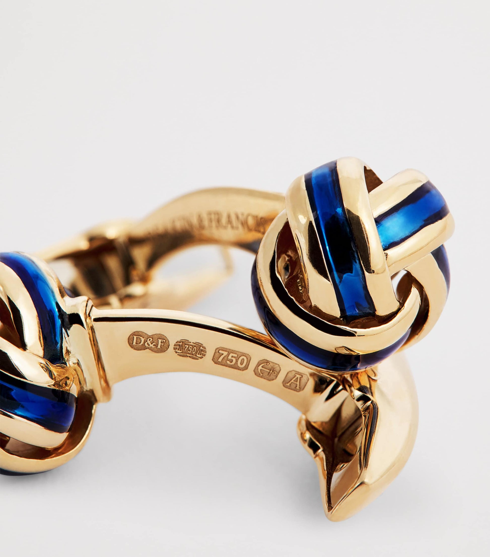 Deakin & Francis White Gold Knot Cufflinks