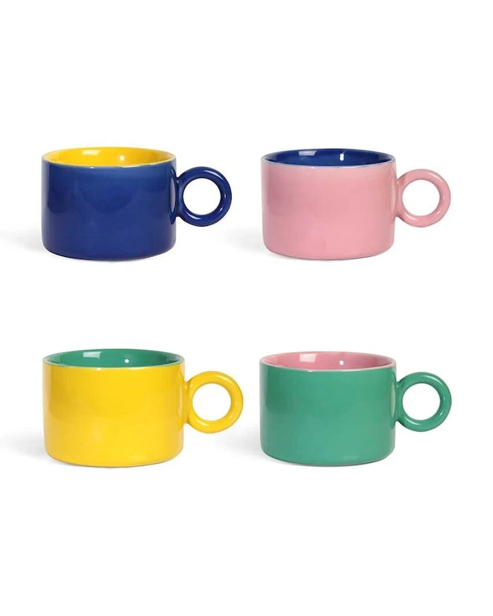 &k amsterdam Mug Chiquito 200 ml Fincan Seti (4 Parça)