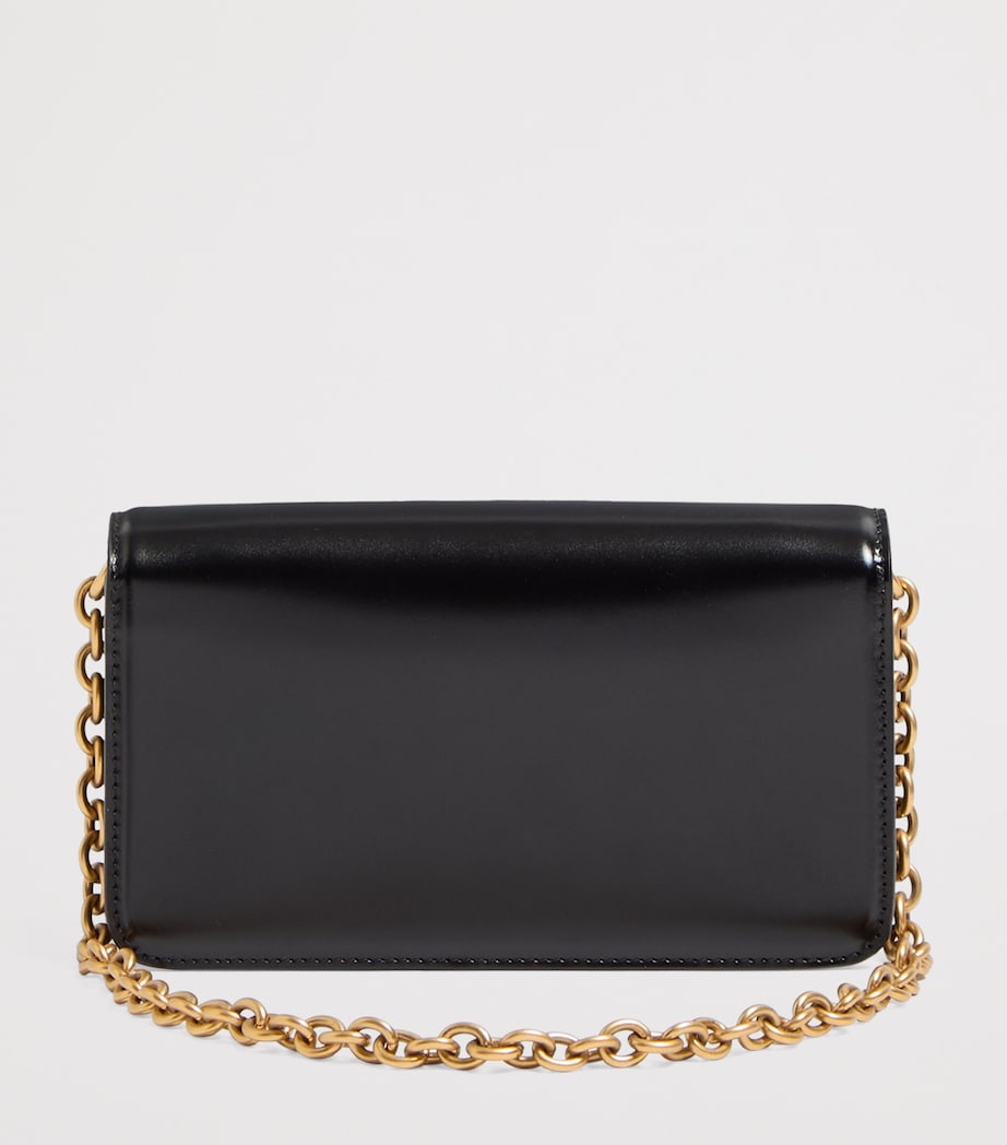 Valentino Garavani Black Small Leather Vain Clutch Bag