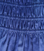 Blue Silk Isaak Midi Skirt