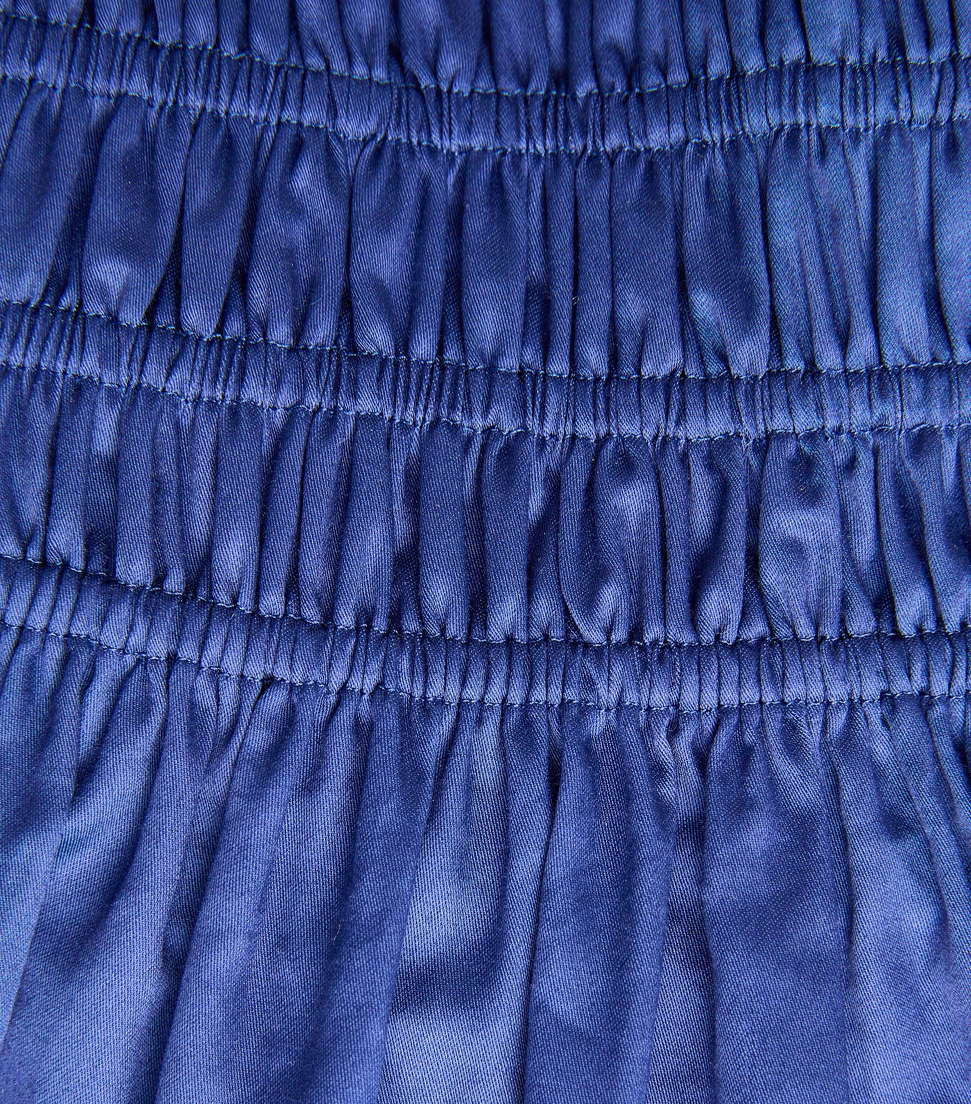 Blue Silk Isaak Midi Skirt