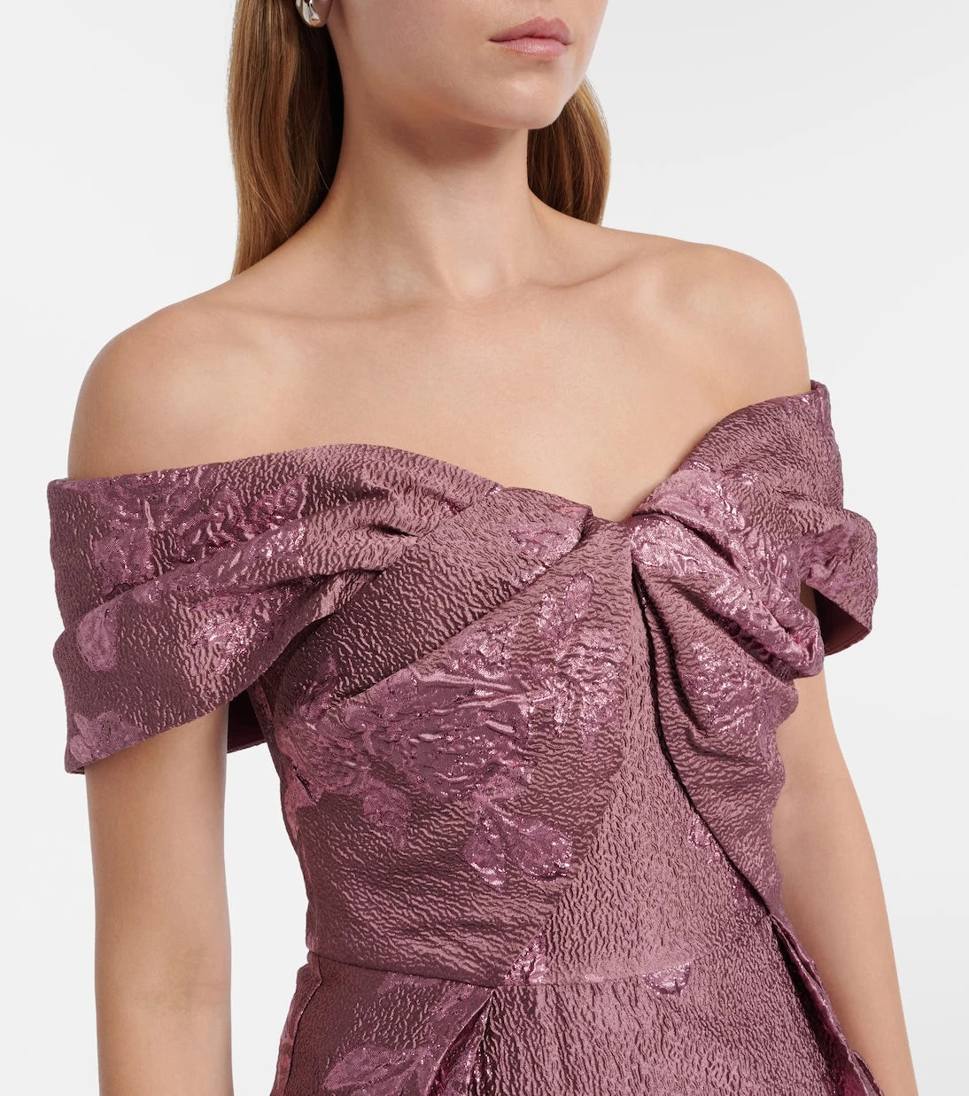 Rebecca Vallance - Levinia off-shoulder brocade gown