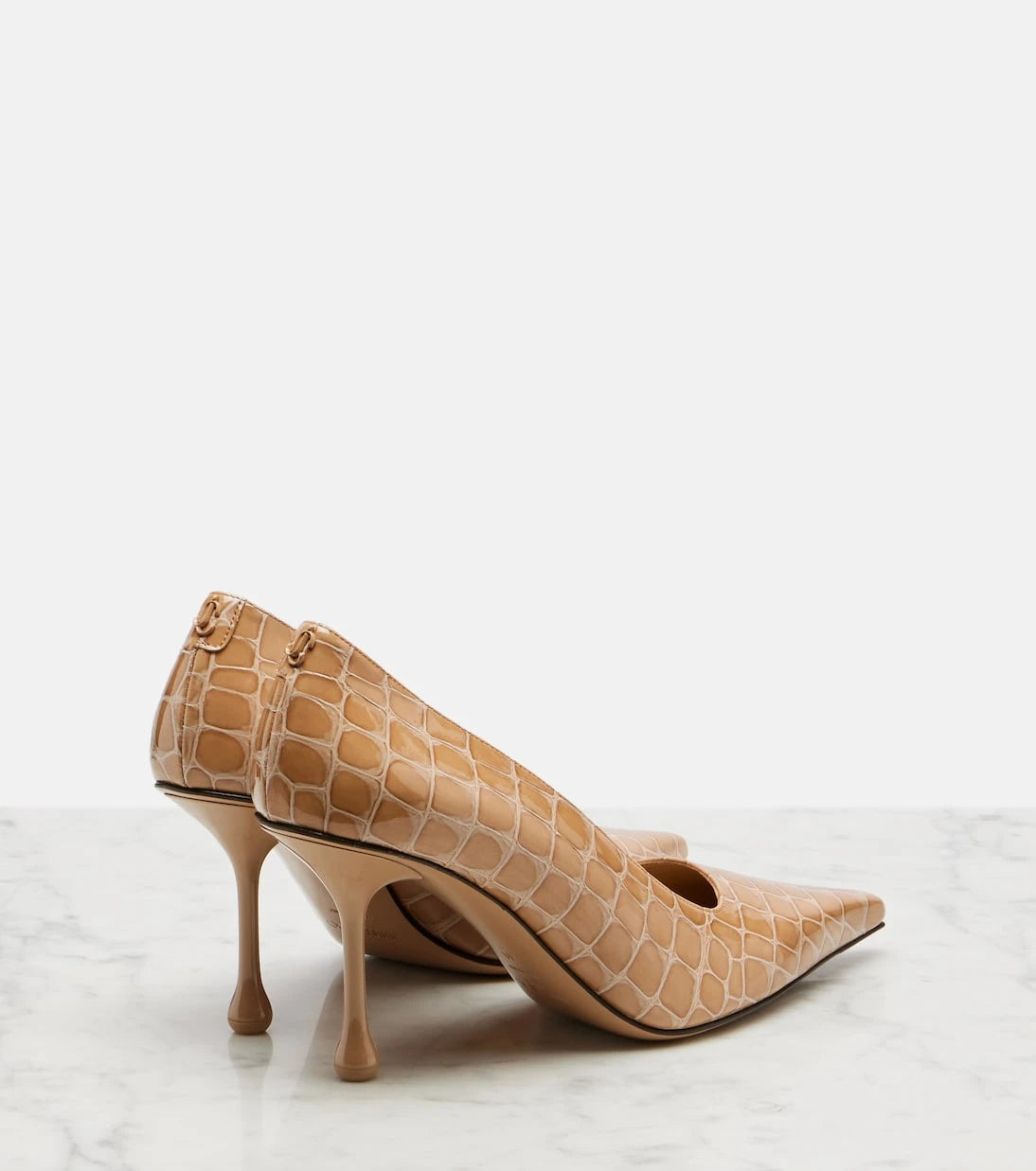 Jimmy Choo - Ixia croc-effect patent leather pumps