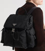 Re-Nylon and Leather Explore Backpack