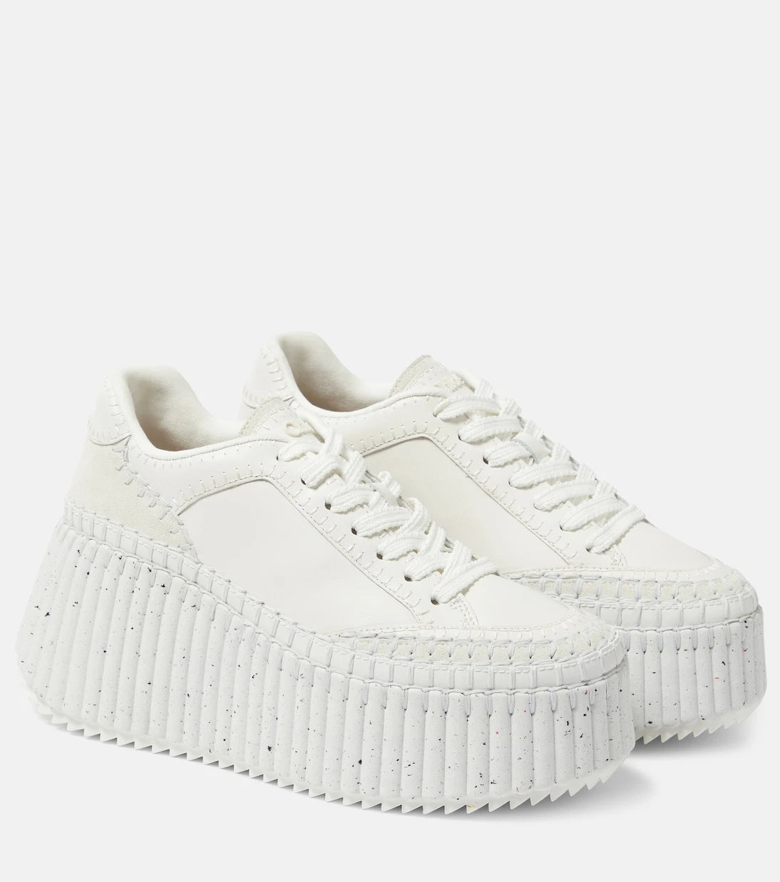 Chloé - Nama leather platform sneakers