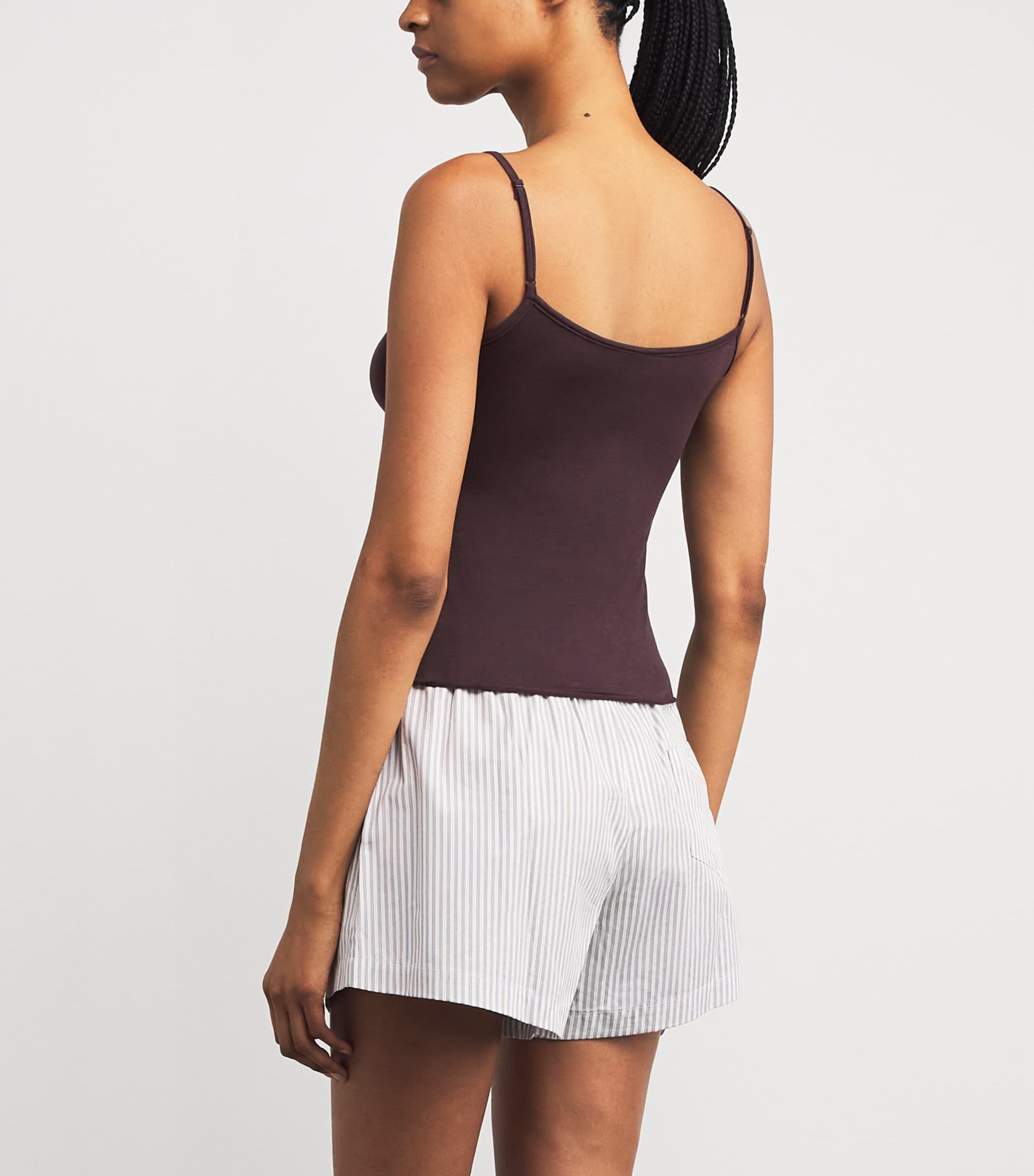 Burgundy Sheer Modal Lace Camisole