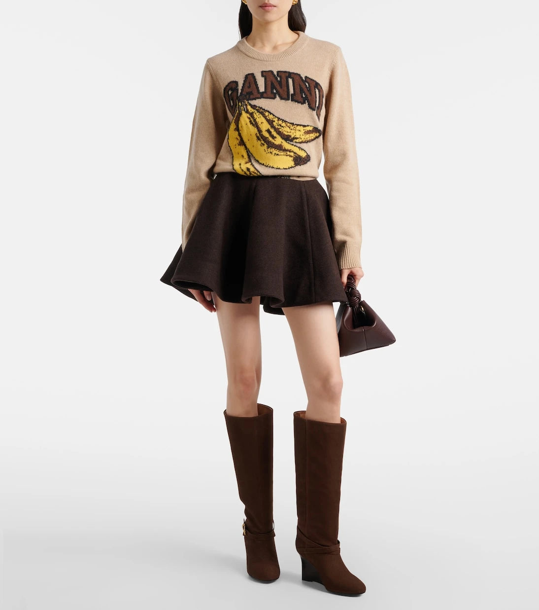 Ganni - Wedge knee-high boots