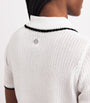 Multi Pointelle Knit Polo Shirt