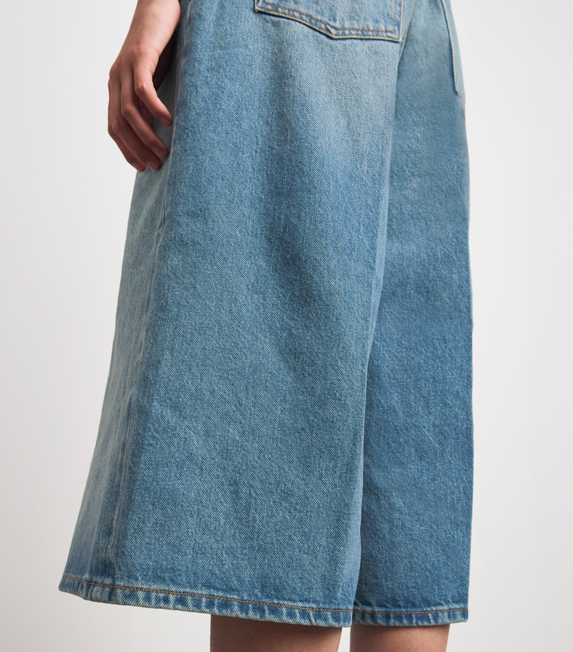 Haikure Blue Denim Belle Long Shorts