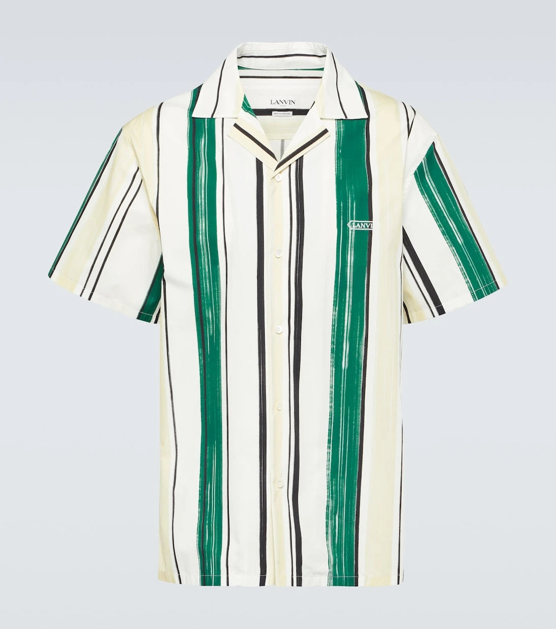 Lanvin - Striped cotton bowling shirt