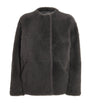 Max Mara Green Shearling Jacket
