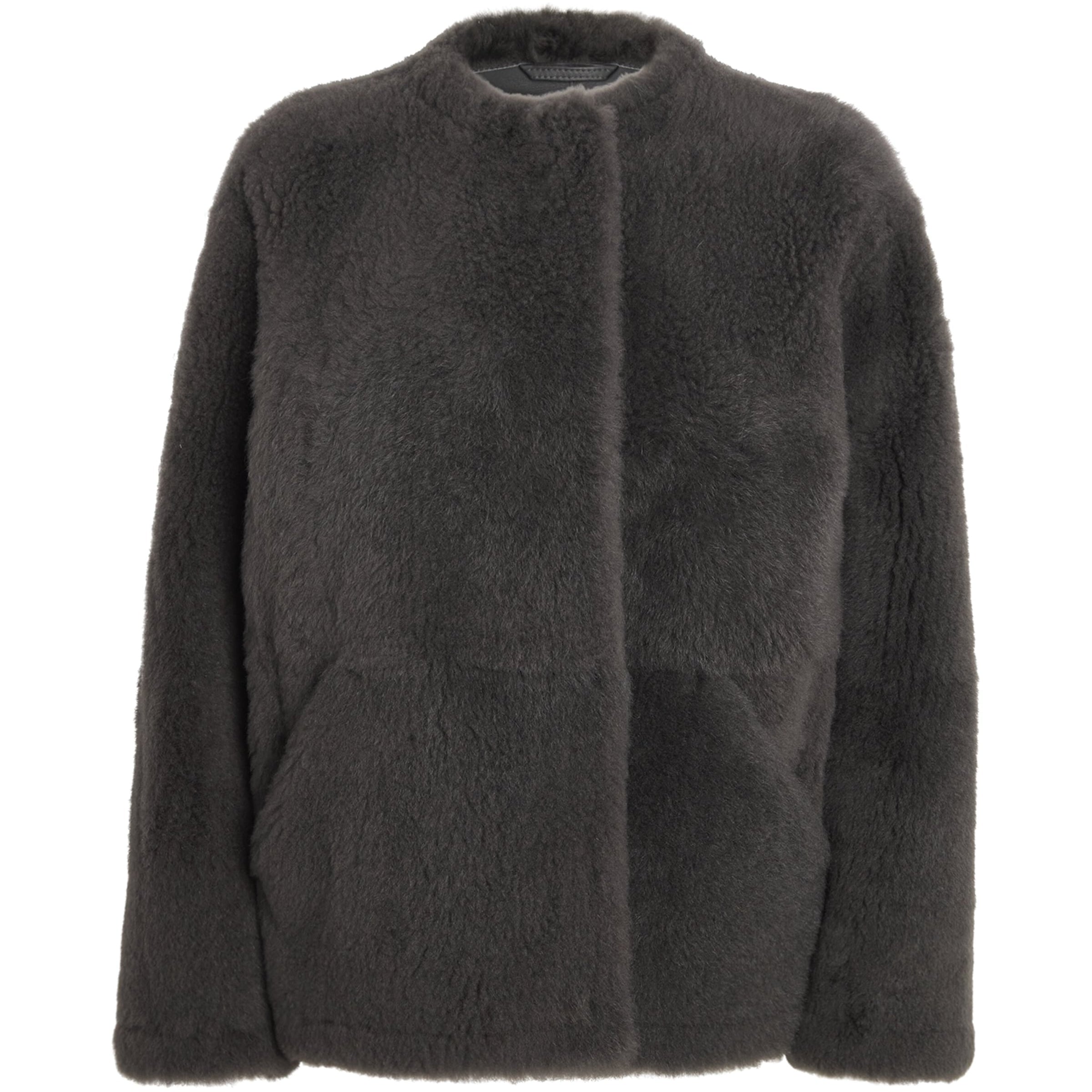 Max Mara Green Shearling Jacket