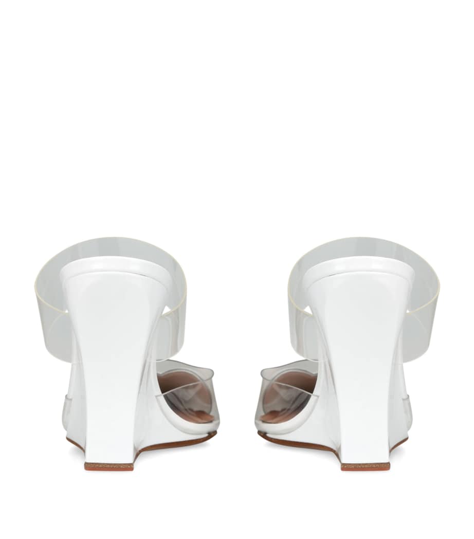 Alaïa Patent Coeur Mules 90