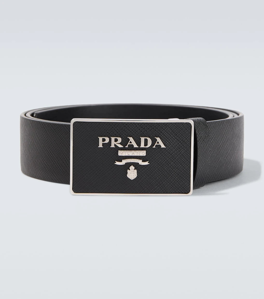 Prada - Saffiano leather logo belt