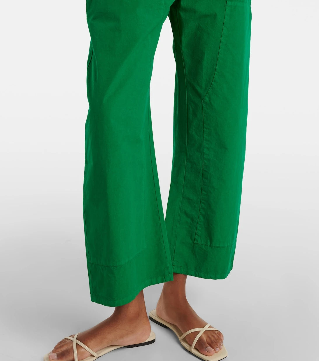 Leset - Kyoto cropped cotton wide-leg pants
