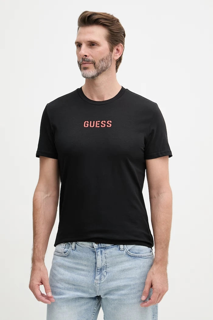Guess erkek pamuklu elastanlı tişört EVAN