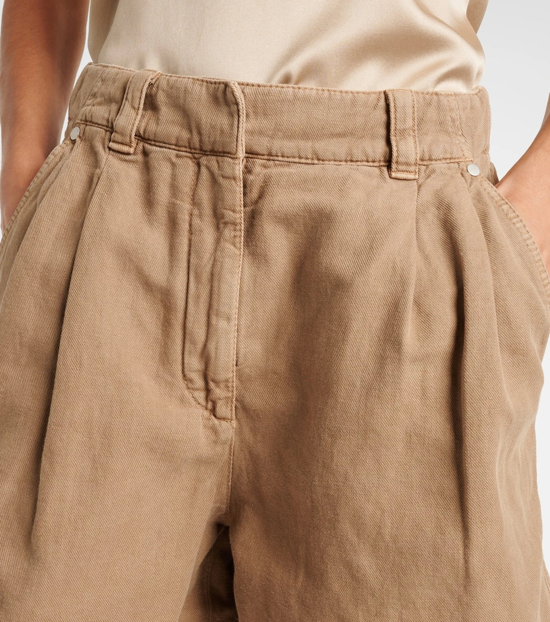 Brunello Cucinelli - Cotton and linen Bermuda shorts