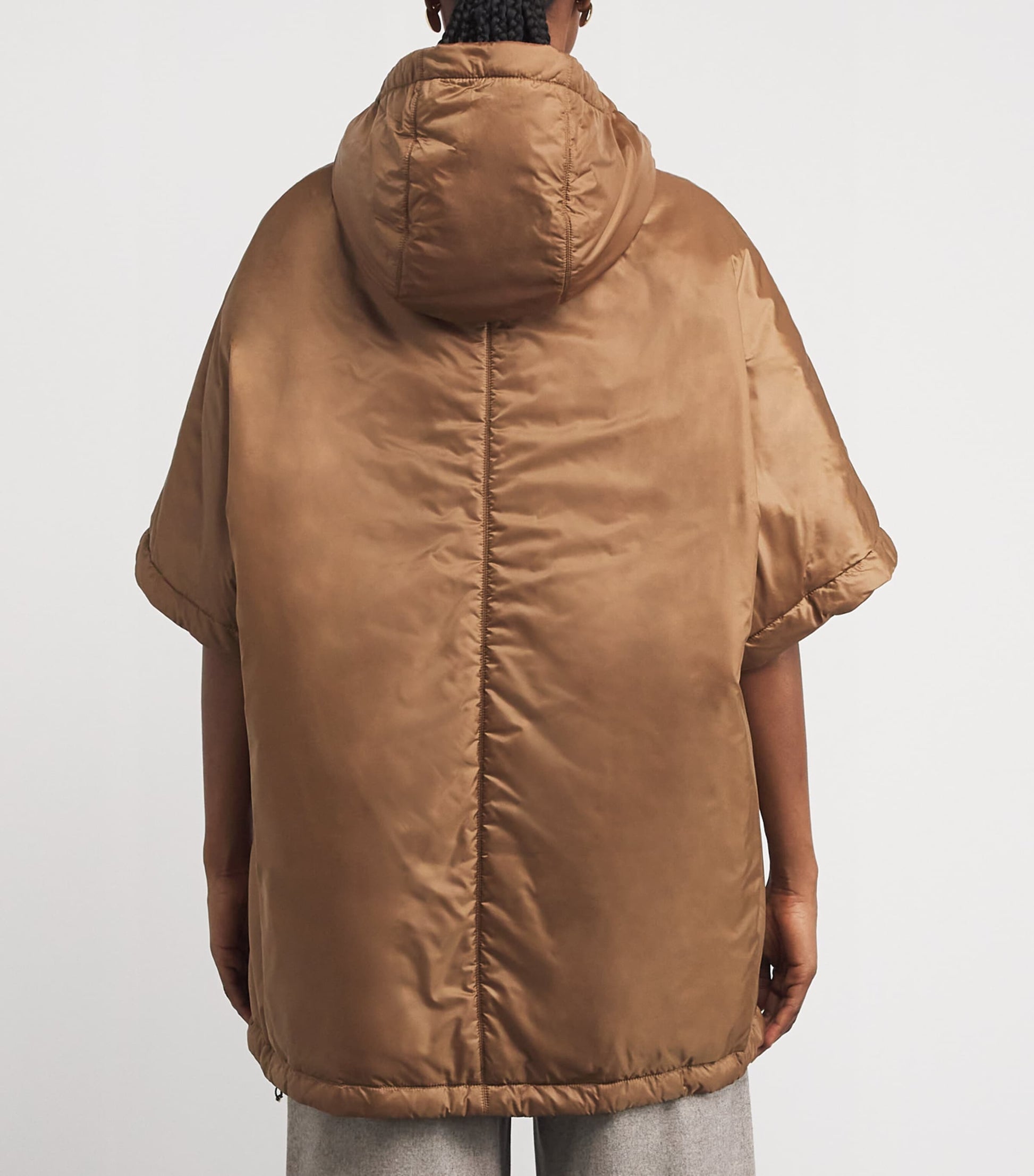 Max Mara Beige Hooded Cape