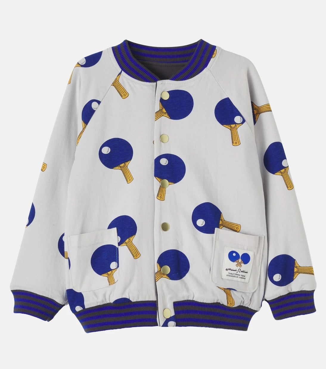 Mini Rodini - Table Tennis Team cotton jersey cardigan